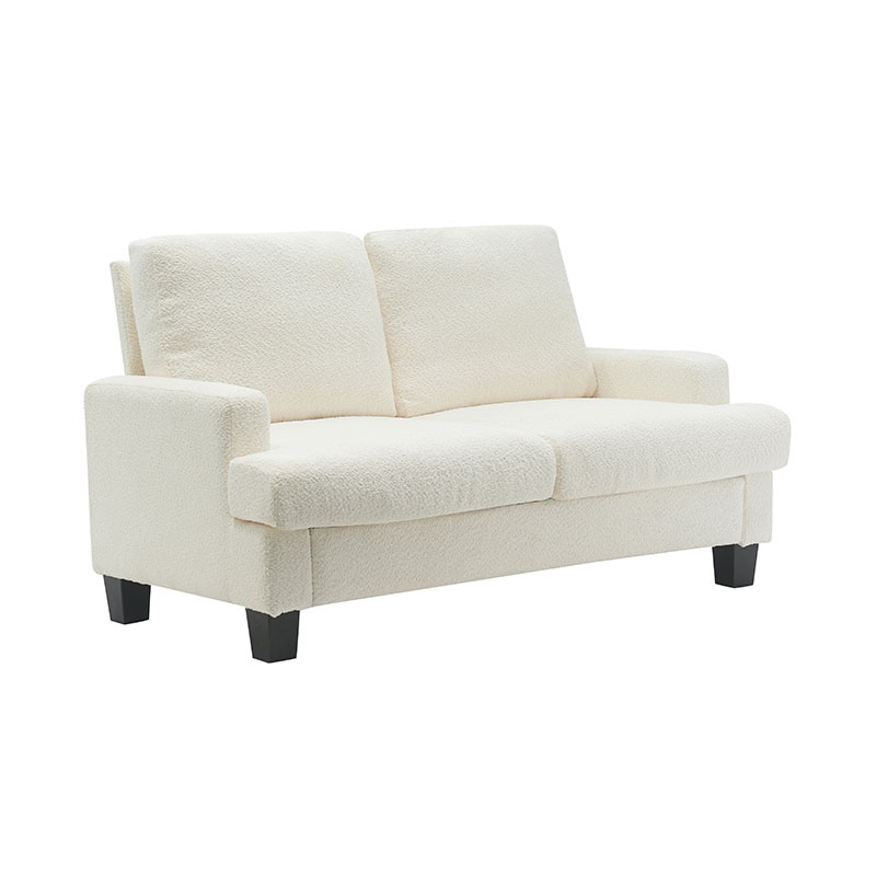 Modern Teddy Velvet fehér szövet kanapé