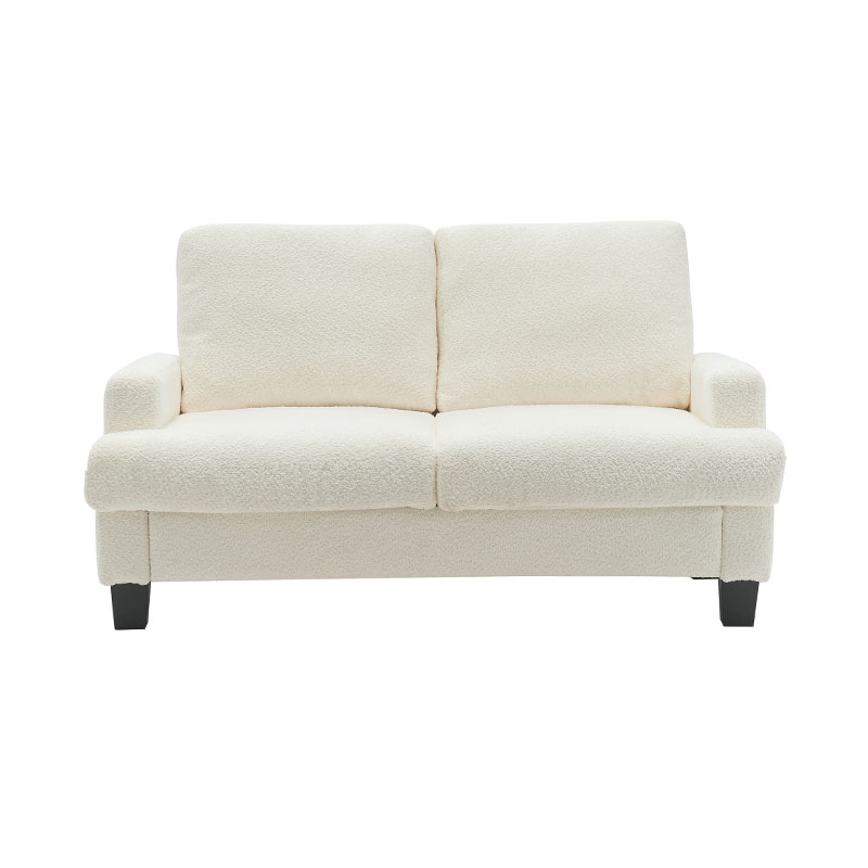 Modern Teddy Velvet fehér szövet kanapé